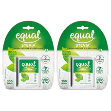 Deals, Discounts & Offers on  - Equal Stevia Plant-Based 100% Natural Sweetener | Sugar Free | Diabetic Friendly | Vegan & Keto Friendly | 300 Tablets | (Pack of 2)