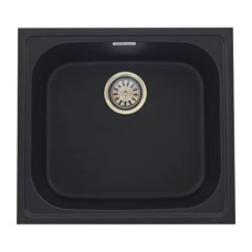 Deals, Discounts & Offers on  - ZINZER Quartz Sink in Black Color 21x19x8 Inches | Kitchen Sink in Single Bowl Model | Non Fading Granite Sink | Rust Free | Smooth Finish | Kitchen Sink, Sink Coupling, Basket, Drain Pipe