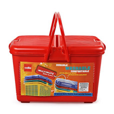 Deals, Discounts & Offers on  - Cello Multimate Polypropylene Utility Basket, Small,Red