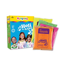 Deals, Discounts & Offers on Electronics - Pidilite Rangeela Holi Ke Rang - 4 Fluorescent Shades of Holi Colours(Floro Pink,Yellow, Orange,Green), Non-Toxic Colours, Soft & Smooth on Skin, Washable, Easy to Remove, 240g, Pack of 1
