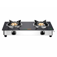 Deals, Discounts & Offers on  - GREENCHEF Popular Glass cook top 2 Burner Gas stove,Stainless Steel Body (Manual Ignition)
