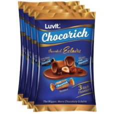 Deals, Discounts & Offers on Food and Health - LuvIt Chocorich Assorted Eclairs Hazelnut, Dark Choco & Classic Flavours Toffee Bars(4 x 480 g)