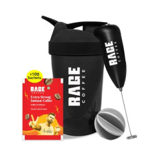 Deals, Discounts & Offers on  - Rage Coffee Extra Strong Premium Blend Coffee Sachets - (Pack of 100) | Premium, Bold & Instant | Makes 100 Cups | Instant Coffee Sachets & Chicory- 100% Arabica Beans