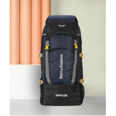 Deals, Discounts & Offers on  - IMPULSE60 Litres Keep Discovering Light Blue Waterproof Trekking Hiking Camping Outdoor Camps Luggage Bags Tour Travel Backpack with Rain Cover Rucksack - 60 L(Multicolor)
