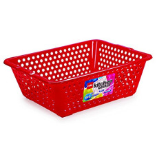 Deals, Discounts & Offers on  - Cello Plastic Kitchen Basket, Small, 20 Liters, Red