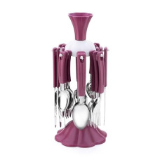 Deals, Discounts & Offers on  - FLYUP Floral 24 Pcs Stainless Steel Luxury Cutlery Set