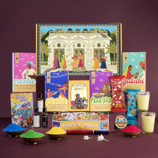 Deals, Discounts & Offers on  - Phool Holi Gulal - Premium Milan Giftbox I Pack of 14 I 400 GMS Colours, Thandai, Tea Shirt, Chandan Tika,Kimirica - Set of 3 I Skin Friendly & Certified I