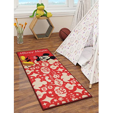 Deals, Discounts & Offers on  - Athom Living Disney Mickey Mouse Polyester Runner Carpet - 24x54, Red