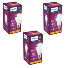 Deals, Discounts & Offers on  - Philips 9-Watts E27 LED Warm White LED Bulb, Pack of 3, (Ace Saver)