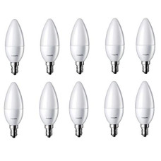 Deals, Discounts & Offers on  - Philips 2.7-Watt 250-lumen Frosted Candle E14 Base (Cool White, Pack of 10) - Decorative, Ambience