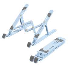 Deals, Discounts & Offers on Laptop Accessories - Portronics My Buddy K Lite Foldable Laptop Stand with Adjustable Heights, Anti-Slip Silicone Pads, Collapsible Design, 5 kg Max Weight, ABS Build, Portable & Lightweight Holder Riser(Blue)