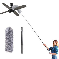 Deals, Discounts & Offers on Home Improvement - Microfiber Feather Duster, Extendable Cobweb Duster with 100 inches Extension Pole, Bendable & Washable & Lightweight Dusters