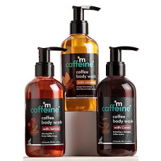 Deals, Discounts & Offers on  - mCaffeine Coffee Body Washes For Tan Removal & Deep Cleansing | Assorted Value Pack Combo | Contains 3 Shower Gels in Energizing Aroma of Berry, Almond & Cocoa | Pack of 3 | 600ml
