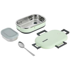 Deals, Discounts & Offers on  - Amazon Brand - Solimo Stainless Steel Kids Choice Lunch Box | Green, 825 Milliliters