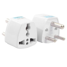 Deals, Discounts & Offers on Electronics - Hi-PLASST (2pc) Type D Adapter // World (USA, UK, Canada, Europe, and More) to India Travel Adapter Plug - Type D, 3-round Pin Converter Socket Perfect