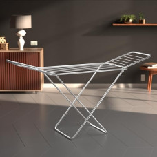 Deals, Discounts & Offers on  - amazon basics Premium Cloth Iron & Plastic Drying Stand - 3 Way Folding | 42 Feet Drying Length |Total 20 Drying Rails (Silver)