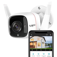 Deals, Discounts & Offers on  - TP-LINK Tapo 4MP 2K QHD (2560x1440) Outdoor CCTV Security Wi-Fi Smart Camera -Alexa Enabled -Weatherproof -Full Color Starlight Night Vision -2-Way Audio -up to 512GB SD Storage -Tapo C320Ws- White