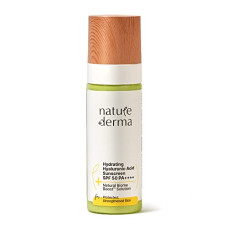 Deals, Discounts & Offers on  - Nature Derma Hydrating Hyaluronic Acid Sunscreen SPF 50 PA++++ with Natural Biome-Boost | Protection against Sunburn & Sun Damage | Hydrated & Strengthened Skin | 50ml | Dermatologically Tested