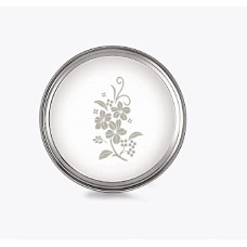 Deals, Discounts & Offers on  - Neelam Stainless Steel 12 22G Lazer Etching Buffet Plate, 28 cm, Silver, Set of 6