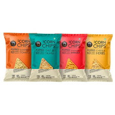 Deals, Discounts & Offers on  - 4700BC Chips+, Assorted Flavour (Sundried Tomato, Salt & Savoury Truffle, Hawaiian Barbeque, Cheese & Herbs), Popped, 100% Corn-Based, 220g (Pack of 4 x 55g)