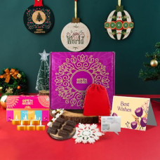 Deals, Discounts & Offers on  - Open Secret Gift Hamper | 7 Item Gift Combo - Gift Box, Card, Scented Candles (Pack of 6), Assorted 12 Cookies, Calendar | Healthy Unjuncked Food | Gift