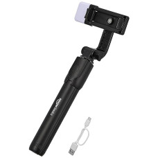Deals, Discounts & Offers on Mobile Accessories - amazon basics Extendable Bluetooth-Enabled Selfie Stick/Tripod with Wireless Remote, White Light, 2 Colour Modes, Useful