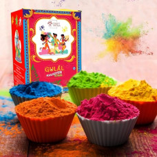 Deals, Discounts & Offers on  - Natural Holi Colour - Organic Holi Gulal - Orange | Yellow | Red | Pink and Green - Holi Items- Pack of 5- 80gm x 5 - Holi Gift Pack -for Family, Party, Silky, Soft & Skin Friendly, 100% Safe