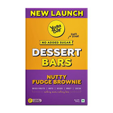 Deals, Discounts & Offers on  - Yogabar Nutty Fudge Brownie Dessert Protein Bar With 7g Protein & 5g Fiber | Protein Bar With the Proteins of Dried Fruits, Nuts, Whey, Seeds, Cocoa (No Added Sugar) | Pack of 5 | 40g*5-200gm