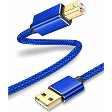 Deals, Discounts & Offers on  - rts Nylon Braided Gold Plated 2 Meter USB Printer Cable Cord  Usb 2.0 A-Male to B-Male Cord USB A to B Cable High Speed Scanner cable Cord Compatible with Hp, Cannon, Brother, Samsung, Dell, Epson, Lexmark, Xerox, Piano, Dac and More ( 6.6 Feet - 2 Meter 