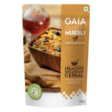 Deals, Discounts & Offers on  - GAIA Nutty Delight Crunchy Muesli - A Perfect Blend of Multigrains, Nuts, Oats and Cornflakes The Ultimate Healthy and Delicious Breakfast Cereals. (750 GM)