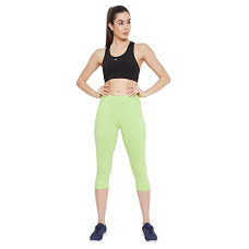 Deals, Discounts & Offers on Women - Clovia Women's Cotton Snug Fit Active Capri Tights