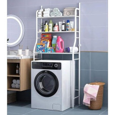 Deals, Discounts & Offers on Home Improvement - HOOBRO 3 Layer Over The Washing Machine Storage Rack Metal Bathroom Shelf Space Saving Organizer