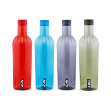 Deals, Discounts & Offers on  - SKY Crown Unbreakable PET Water Bottle,Set Of 4,1000 ml,Multicolor