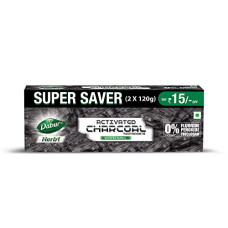 Deals, Discounts & Offers on  - DABUR Herb'L Activated Charcoal Toothpaste-240G (120Gx2,Pack Of 2)|Black Gel Toothpaste|Whitening |Fluoride Free|Fights Plaque&Extrinsic Stains|With Power Of Mint|Cool&Refreshing Mouth Experience