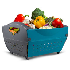 Deals, Discounts & Offers on  - Home Puff Collapsible Fruits & Vegetable Basket, Storage Box for Fridge, Multipurpose Strainer Colander, Easy to use & Clean, Washing Bowl, DIY Organizer