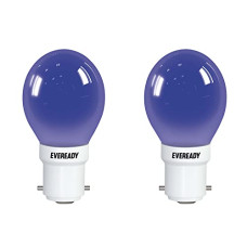 Deals, Discounts & Offers on  - Eveready LED Deco | 0.5W LED Bulb | Lifespan of Up to 30000 Hours | Instant Start | 1 Year Warranty | Low Maintenance & Energy Efficient | Cool Daylight (6500-7500K) | B22 | Blue| Pack of 2