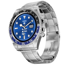 Deals, Discounts & Offers on  - Fire-Boltt Avalanche Luxury Stainless Steel Smart Watch, Bluetooth Calling with 1.28 HD Display, 2 Button Pushers, Voice Assistance, Multiple Sports Modes, Health Suite, IP67 Resistance. (Blue)