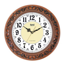 Deals, Discounts & Offers on  - Ajanta Quartz Plastic Silent Sweep Movement Vintage Wall Clock 14 Inch Wall Clock (Oak) Multicolour