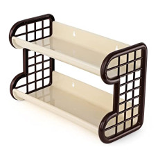 Deals, Discounts & Offers on  - Cello Hong Kong Plastic Storage Shelf, Ivory Brown