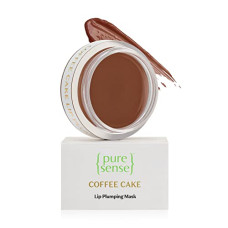 Deals, Discounts & Offers on  - PureSense Coffee Cake Lip Plumping Mask for Sensitive, Dry, Chapped & Pigmented Lips with Coffee Oil | Vitamin A & E | Shea Butter | Almond & Olive Oil