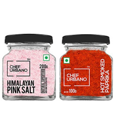 Deals, Discounts & Offers on  - Chef Urbano Smoked Paprika Hot 100 GMS + Himalayan Pink Salt 200 GMS Combo