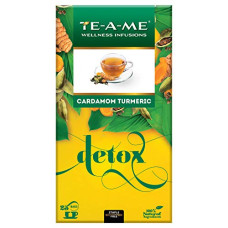 Deals, Discounts & Offers on  - TE-A-ME Cardamom Turmeric Herbal Tisane, 25 Tea Bags | Herbal Tea Without Caffeine