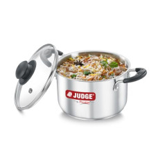 Deals, Discounts & Offers on  - Judge by Prestige 18cm (2.5L) Classic Stainless Steel Casserole with Glass Lid | Gas and Induction Compatible |Cook & Serve