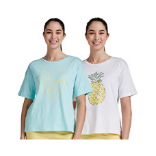 Deals, Discounts & Offers on Women - Amazon Brand - Eden & Ivy Women's Solid Regular T-Shirt (Pack of 2)