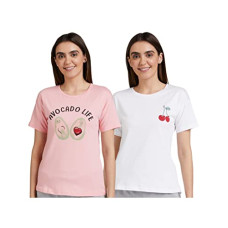 Deals, Discounts & Offers on Women - Amazon Brand - Eden & Ivy Women's Solid Regular T-Shirt (Pack of 2)