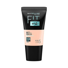 Deals, Discounts & Offers on Beauty Care - Maybelline New York Liquid Foundation, Matte & Poreless, Full Coverage Blendable Normal to Oily Skin, Fit Me, 115 Ivory, 18ml