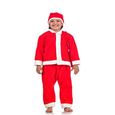 Deals, Discounts & Offers on  - BookMyCostume Santa Claus Dress Set of 4 (Jacket, Bottom, Bag, & Cap) Kids & Adults Christmas Costume