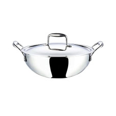 Deals, Discounts & Offers on Cookware - Vinod Platinum Triply Stainless Steel Extra Deep Kadai 3.3 LTR, Silver (Induction Friendly)