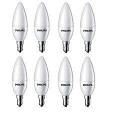 Deals, Discounts & Offers on  - Philips 4-Watt 400-lumen Frosted Candle E14 Base (Warm White, Pack of 8) - Decorative, Ambience