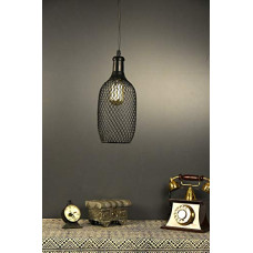 Deals and Offers on - Tu Casa HG-15 Bottle Shape Metal mesh pendent Light Iron Holder Type e-27 Size 11x5x29 Deals, Discounts & Offers on - Tu Casa HG-15 Bottle Shape Metal mesh pendent Light Iron Holder Type e-27 Size 11x5x29